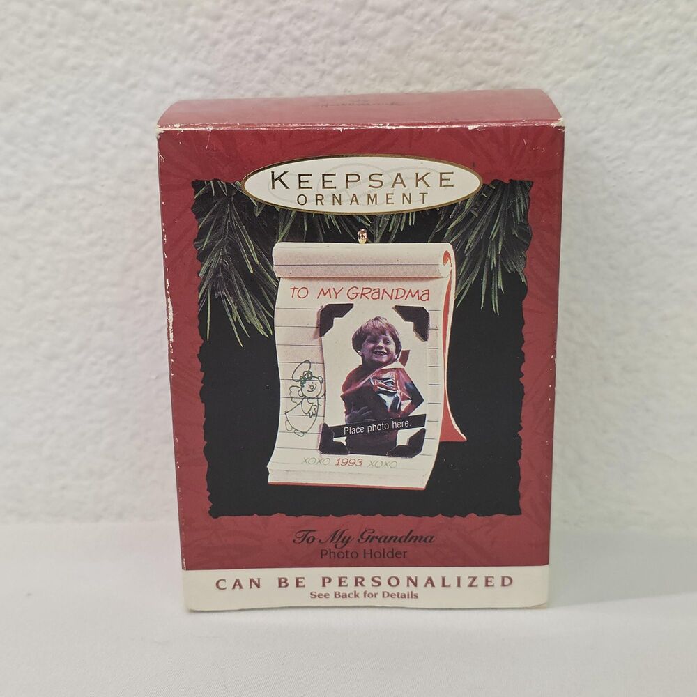 Collectible Vintage Hallmark Keepsake Ornament To My Grandma Photo Holder 1993